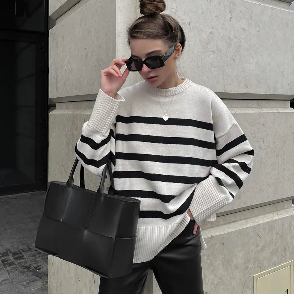 R&B | Gestreifter Pullover Sweater