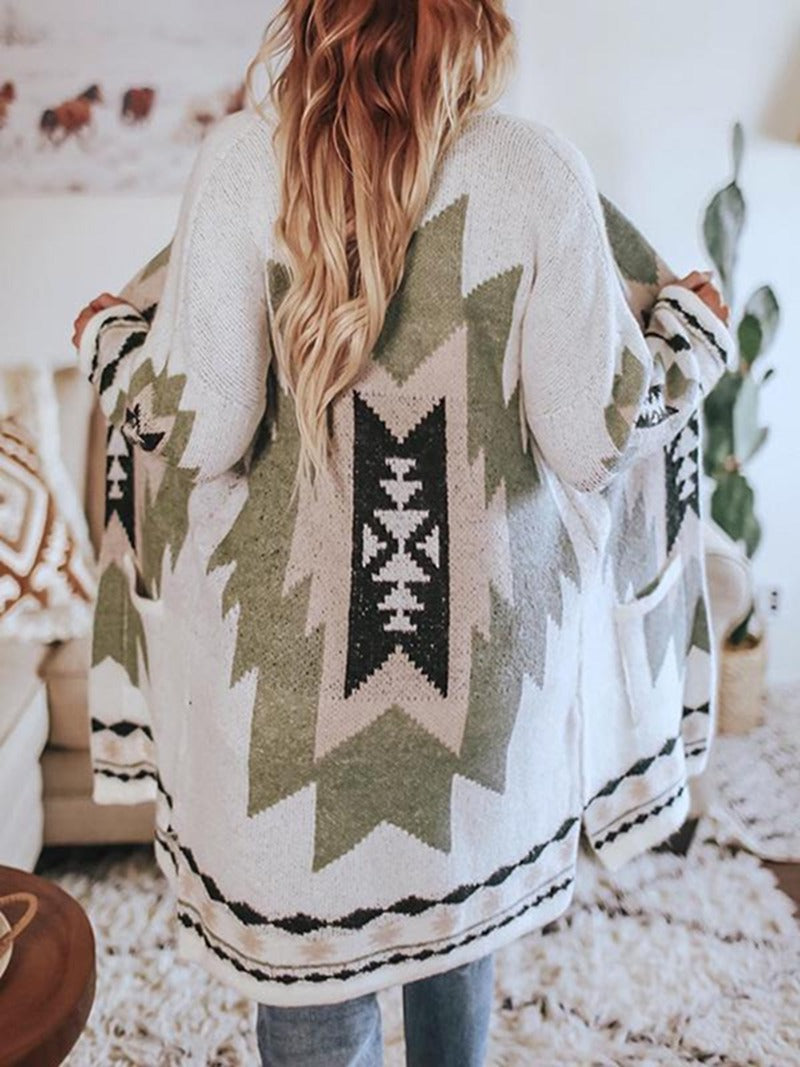 R&B | Ethno Stil Strickjacke