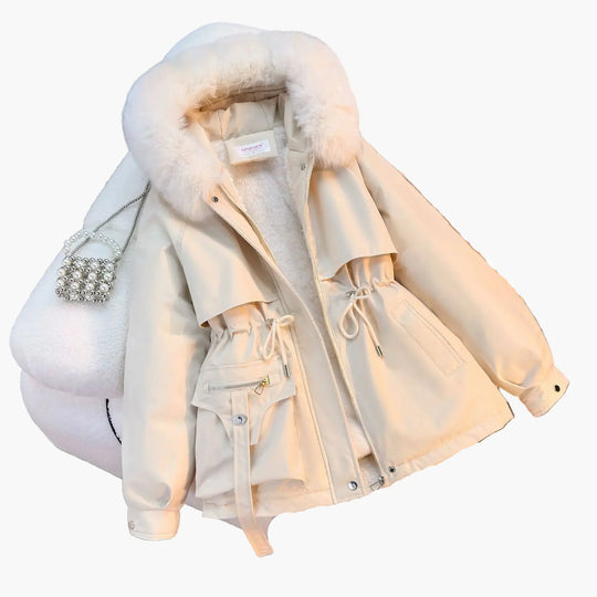 R&B | Winterjacke mit Kapuze und Kunstpelzkragen - Modischer Parka für Kalte Tage