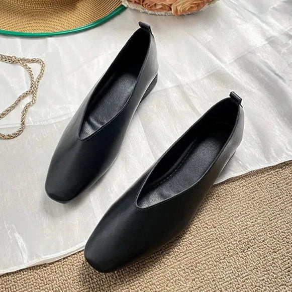 Retro Schuhe mit quadratischer Zehenform R&B