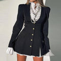 Blazer Kleid mit Rüschen