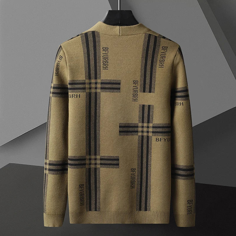 R&B | Offene Strick-cardigan mit Karomuster Weich und Stilvoll Perfekt für Den Layer-look