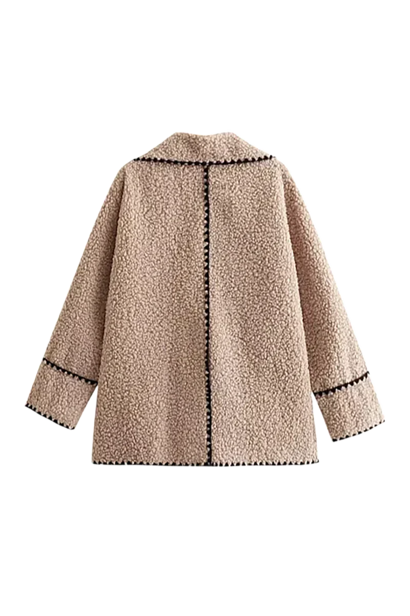 R&B | Croppte Plüschjacke Imitiertes Fell Komfortabel und Trendy