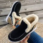 R&B | Stiefeletten Kunstfellfutter Filztextur Flache Sohle Lässige Passform
