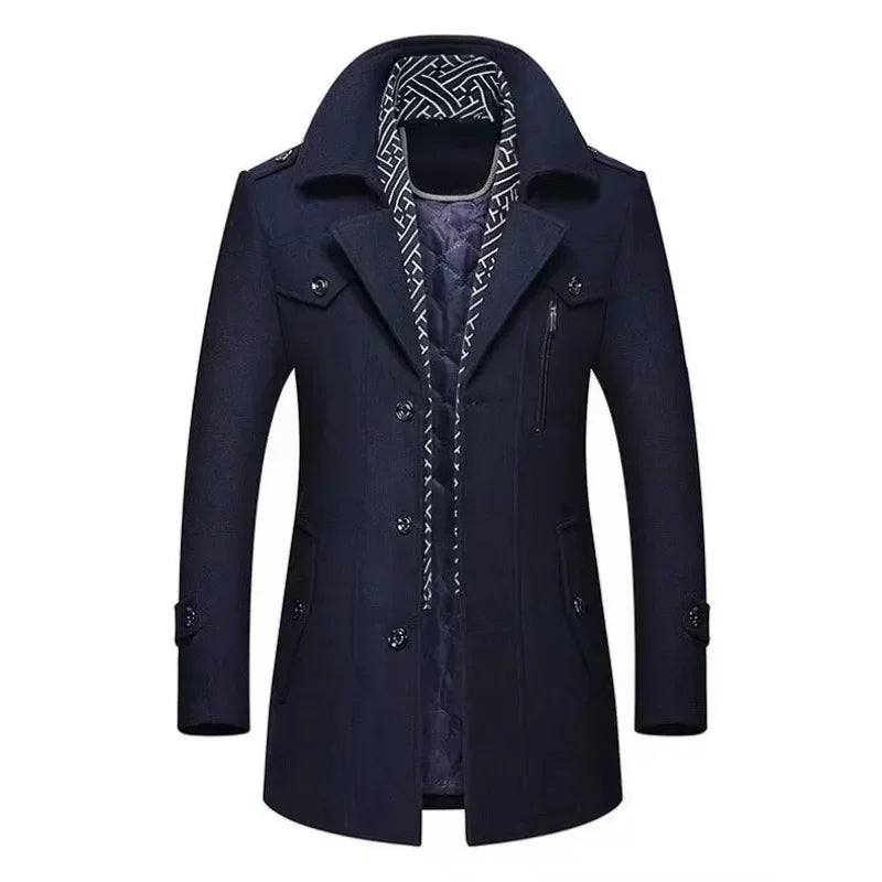 R&B | Business Mantel Eleganter Winter Langjacke Klassisch Modern Freizeit