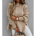 R&B | Strickpullover Oversized Passform Rundhalsausschnitt Lange Ärmel Weich und Bequem