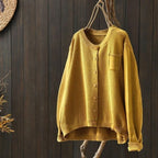 R&B | Cardigan Strick Knopfverschluss Oversized Fit Weich und Bequem