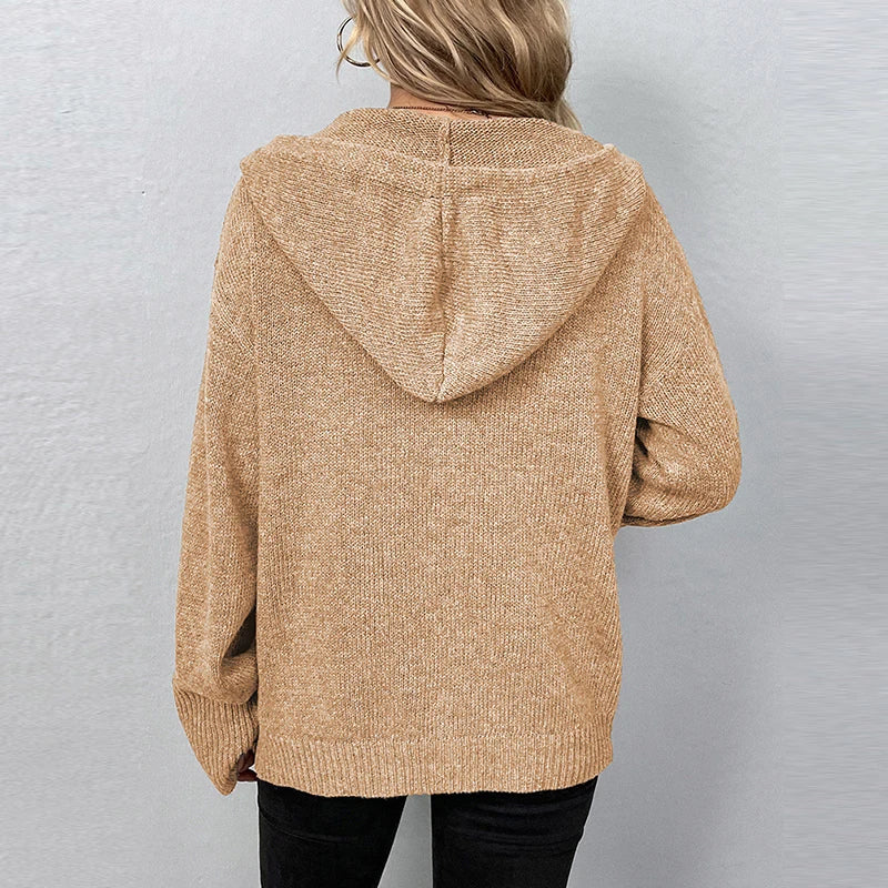 R&B | Strickjacke mit Kapuze