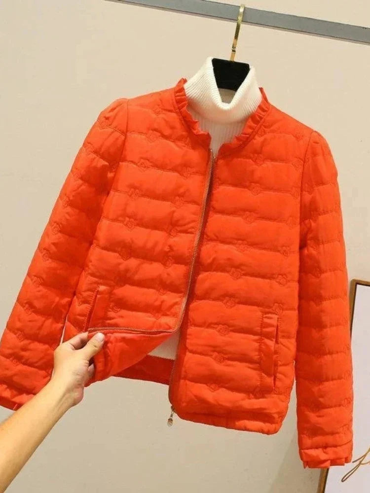 R&B | Lässige Leichte Rüschensaumjacke