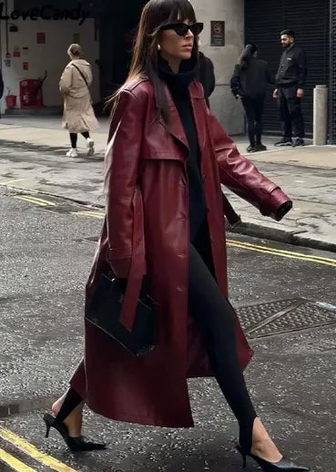 R&B | lange retro Jacke mit Gürtel