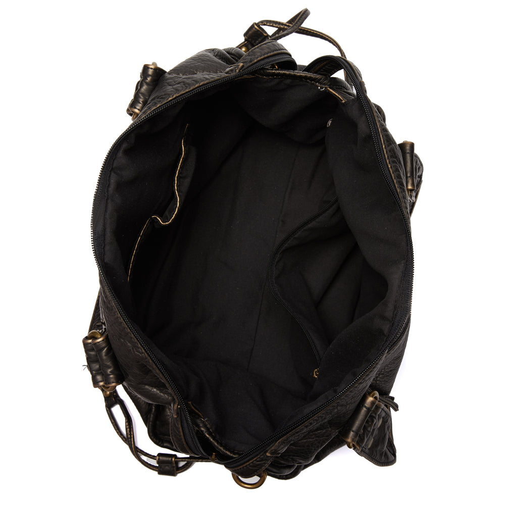 R&B | Luxus Schwarze Lederhandtasche