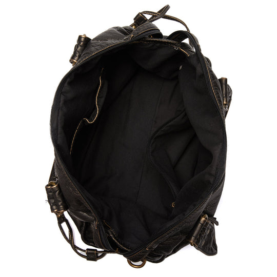 R&B | Luxus Schwarze Lederhandtasche