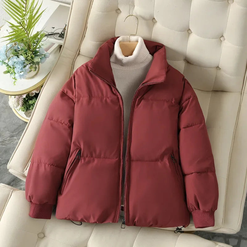 R&B | Herbst/Winter Stehkragen Pufferjacke