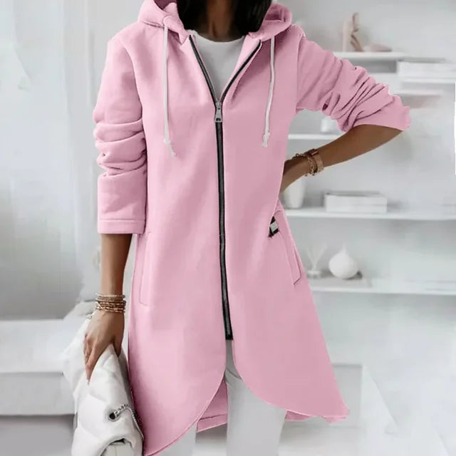 R&B | Hoodie-Cardigan mit abgerundetem Saum