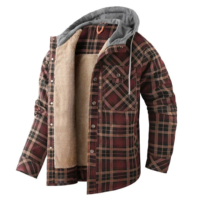 R&B | Warm kariert Hemdjacke