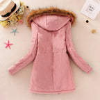 R&B | Damen Parkajacke mit Kapuze und Fleecefutter mit Taschen