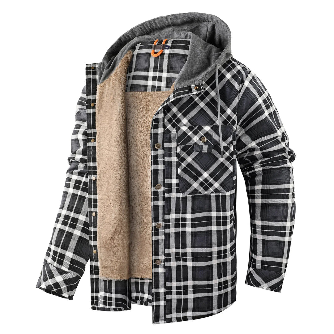 R&B | Warm kariert Hemdjacke