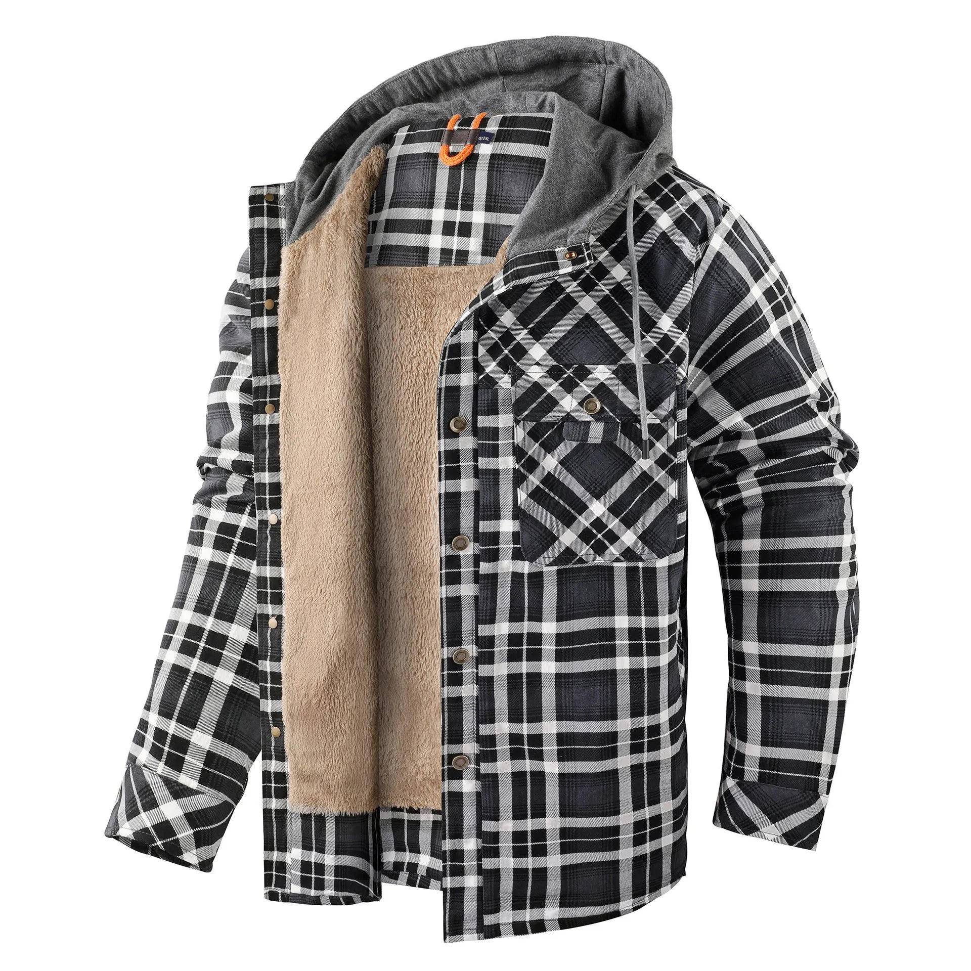 R&B | Warm kariert Hemdjacke