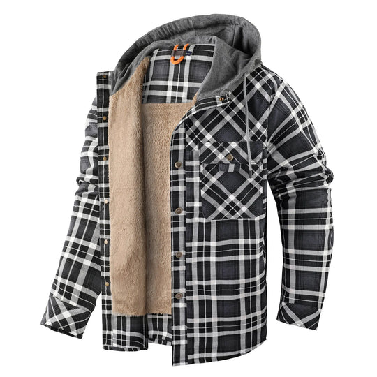 R&B | Warm kariert Hemdjacke
