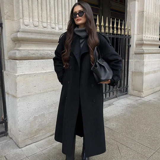 R&B | Wolliger Mid-Length/Kurzer Trenchcoat