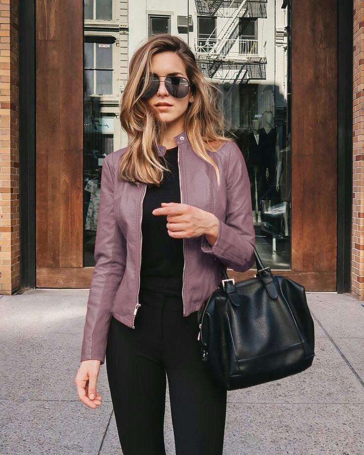 R&B | Damen Slim Fit Lederjacke