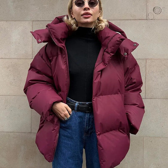 R&B | Oversized Puff-Hoodie-Jacke