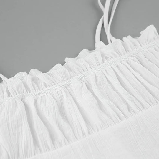 R&B | Weiße Sommerkleid mit Schnürung