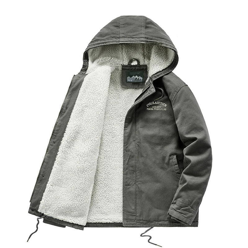 R&B | Warme Winterjacke mit Kapuze Baumwolle Komfort und Robustheit