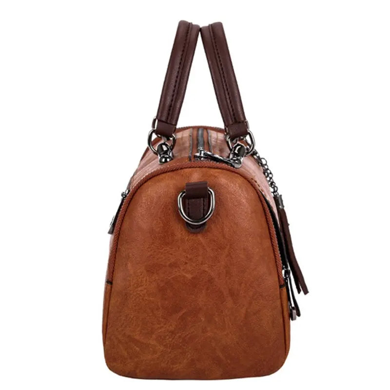 R&B | Geräumige Handtasche aus weichem mit Riemen und Reißverschluss
