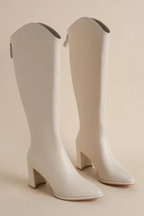 R&B | Spitzer Zehen Mid-Calf Stiefel