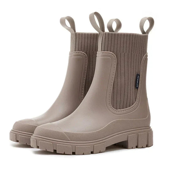 R&B | Damen isolierte wasserdichte Gummistiefel mit rutschfester Sohle