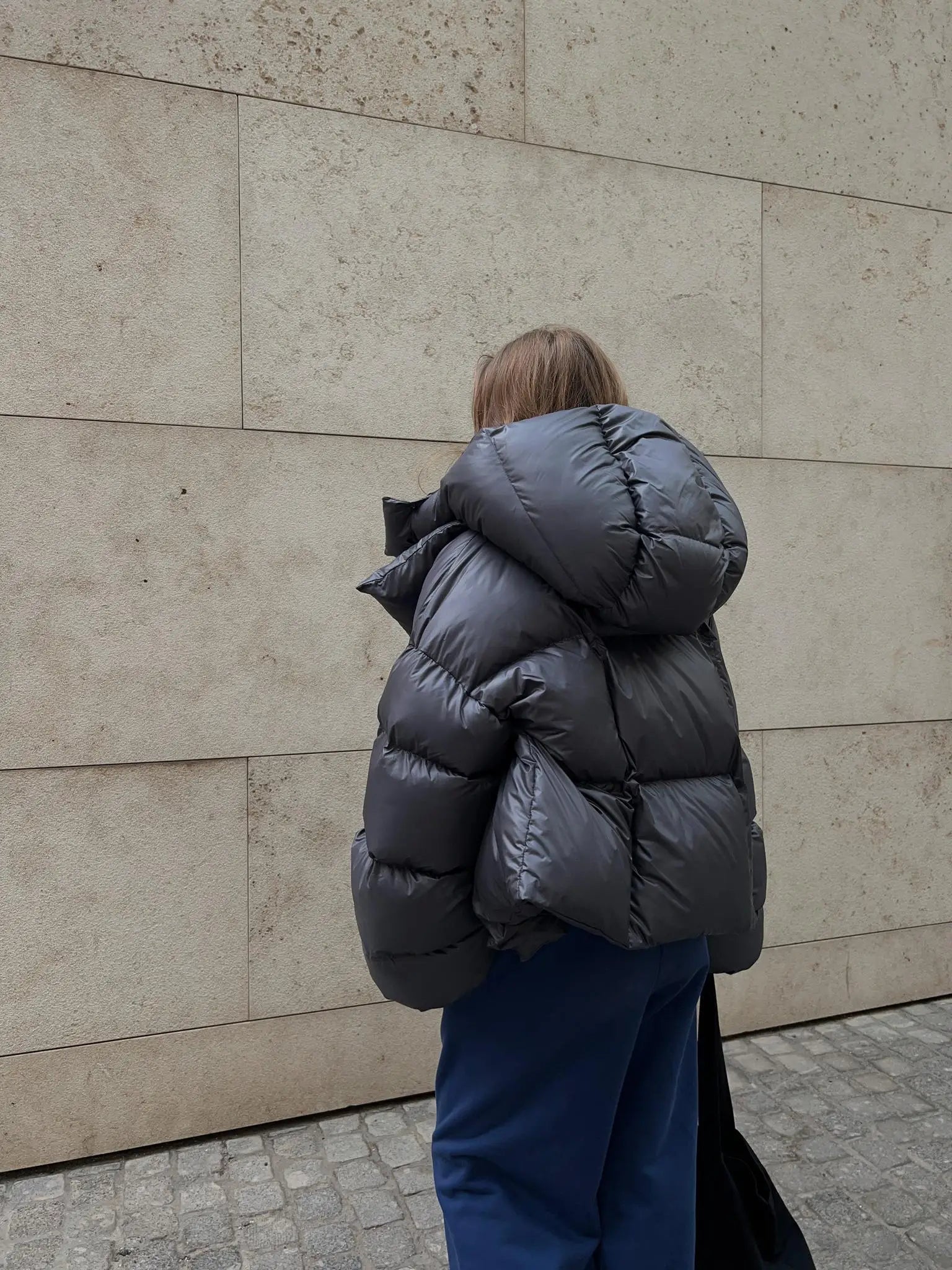 R&B | Modische Steppjacke in Anthrazit