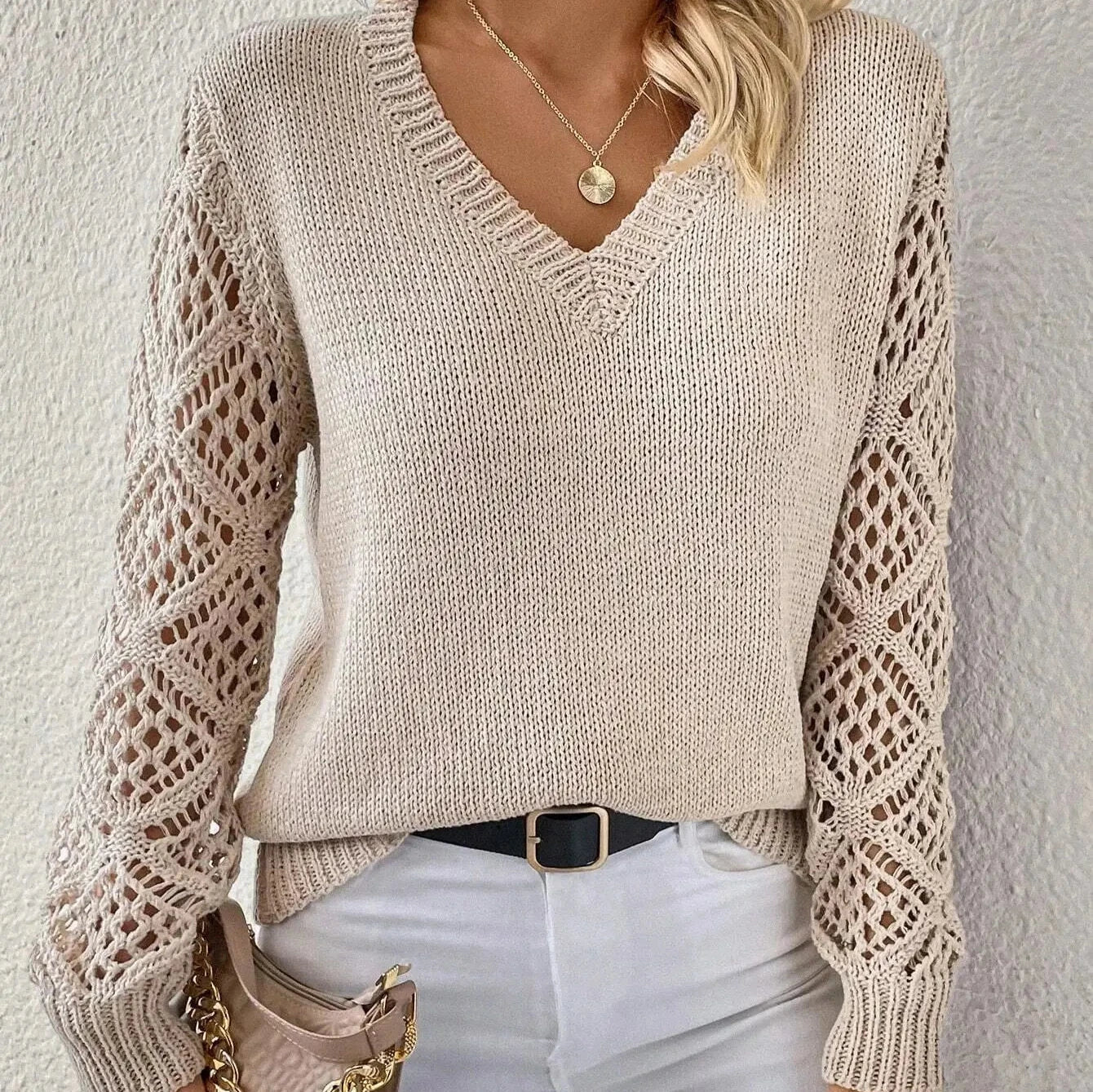 R&B | Couture V-Ausschnitt Pullover