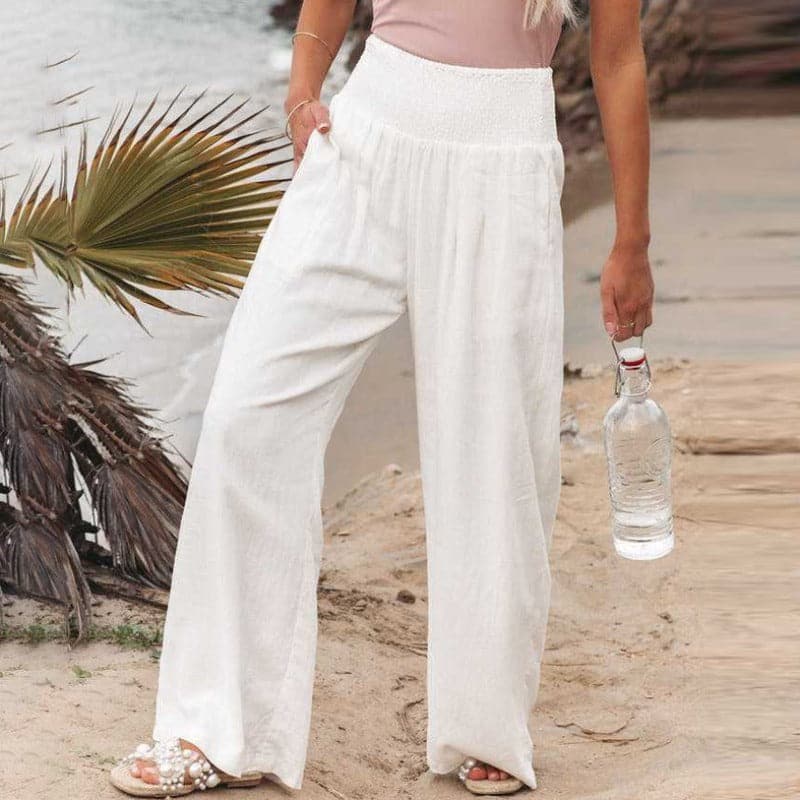 Damen-Lässige hose mit weitem Bein