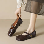 R&B | Neue Frühling Damen Outdoor-Schuhe Runde Zehen Design Mary Jane Schuhe Damen Lässige Flache Schuhe Arbeit Bootsschuhe Große Größen