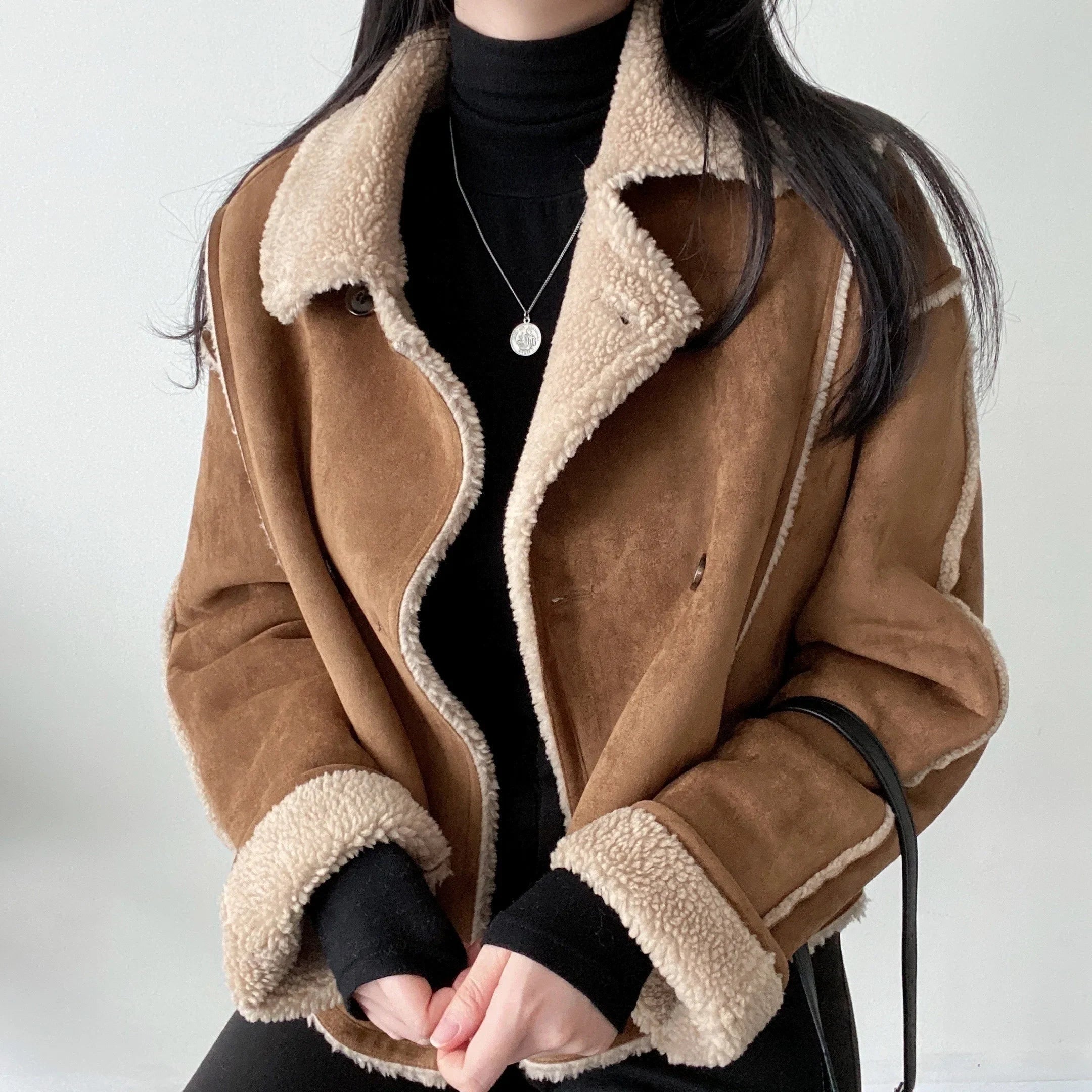 R&B | Brauner Aviator-Winterjacke - Gemütlich gefüttert & Klassischer Look