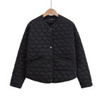 R&B | Steppjacke mit Herzen – Leichter Puffer mit Druckknöpfen