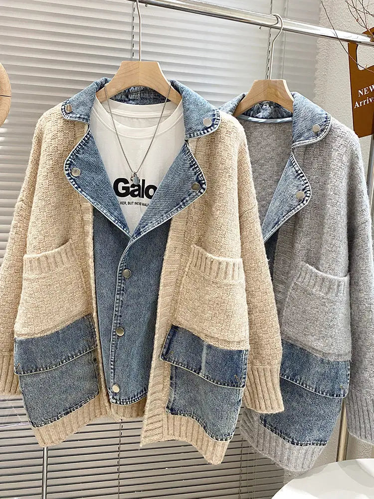 R&B | Splicing Jeansjack Stilvoll & trendy