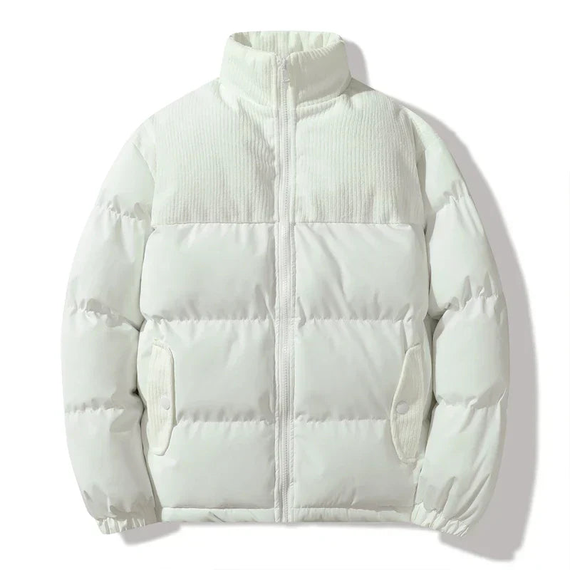R&B | Gepolsterte Unisex-Jacke mit Corduroy-Details