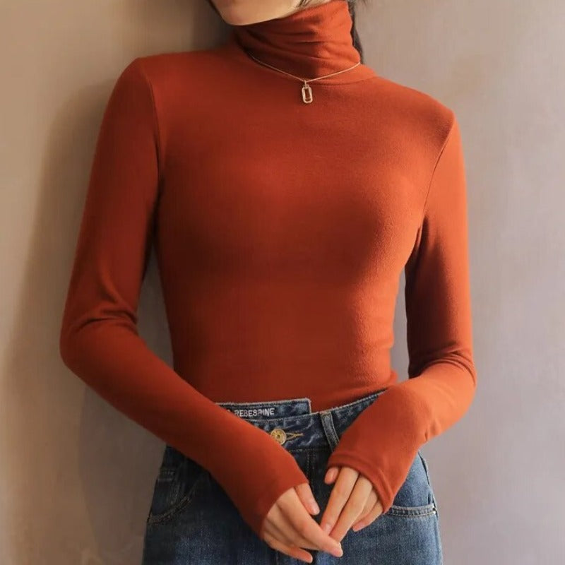 R&B - Samt Rollkragenpullover für Frauen