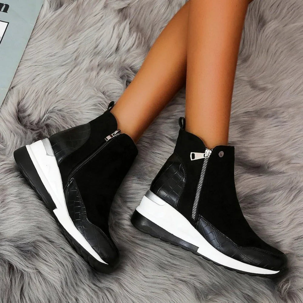R&B | Winter Wedge Schneestiefel mit Dicker Sohle Aus Baumwolle