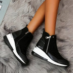R&B | Winter Wedge Schneestiefel mit Dicker Sohle Aus Baumwolle