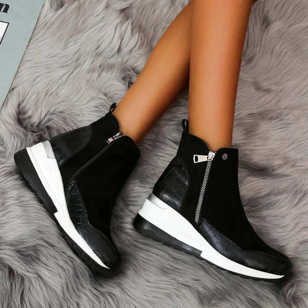 R&B | Winter Wedge Schneestiefel mit Dicker Sohle Aus Baumwolle