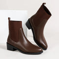 R&B | Chelsea Boots mit Blockigem Absatz und Spitzer Zehe