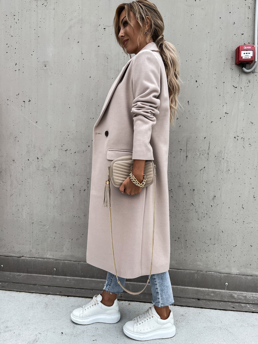 R&B | Elegante Doppelreihige Jacke Wolle und Polyester Klassisch, Warm