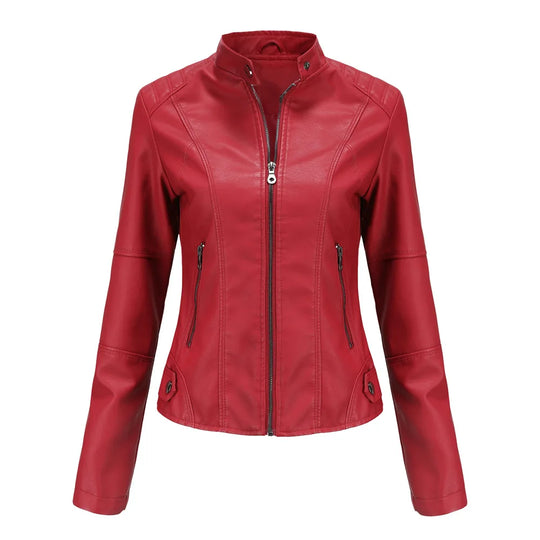 R&B | Damen Dicke jacke Modisch Motorradstil