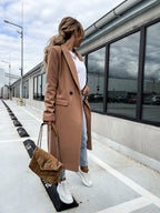 R&B | Elegante Doppelreihige Jacke Wolle und Polyester Klassisch, Warm