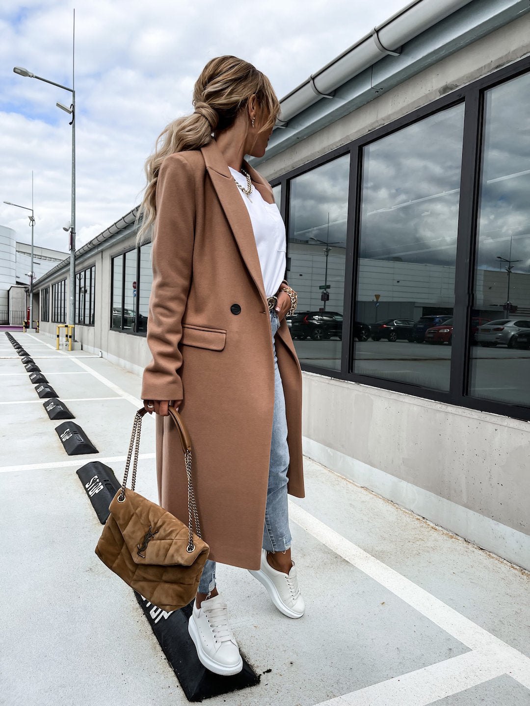 R&B | Elegante Doppelreihige Jacke Wolle und Polyester Klassisch, Warm