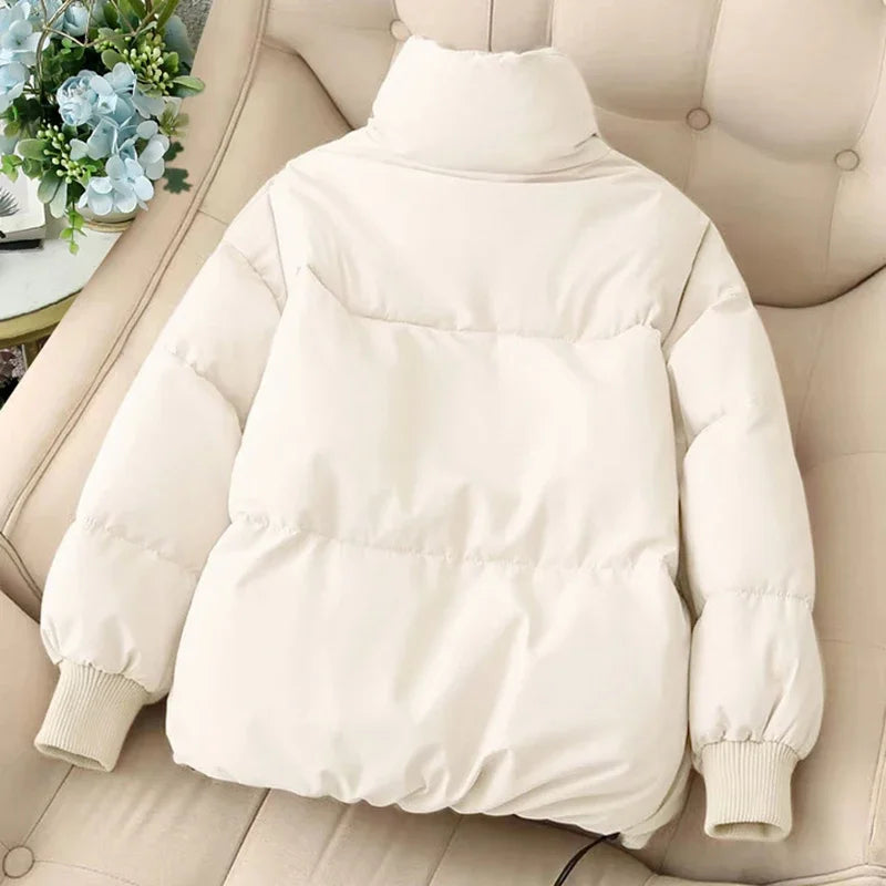 R&B | Winter-Pufferjacke mit Reißverschluss und Eingeschnittenem Kragen