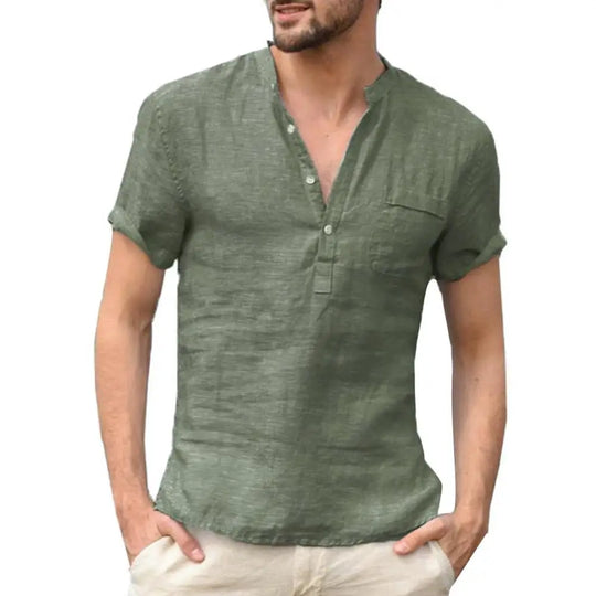 R&B | Lässiges Sommer-Leinen-T-Shirt